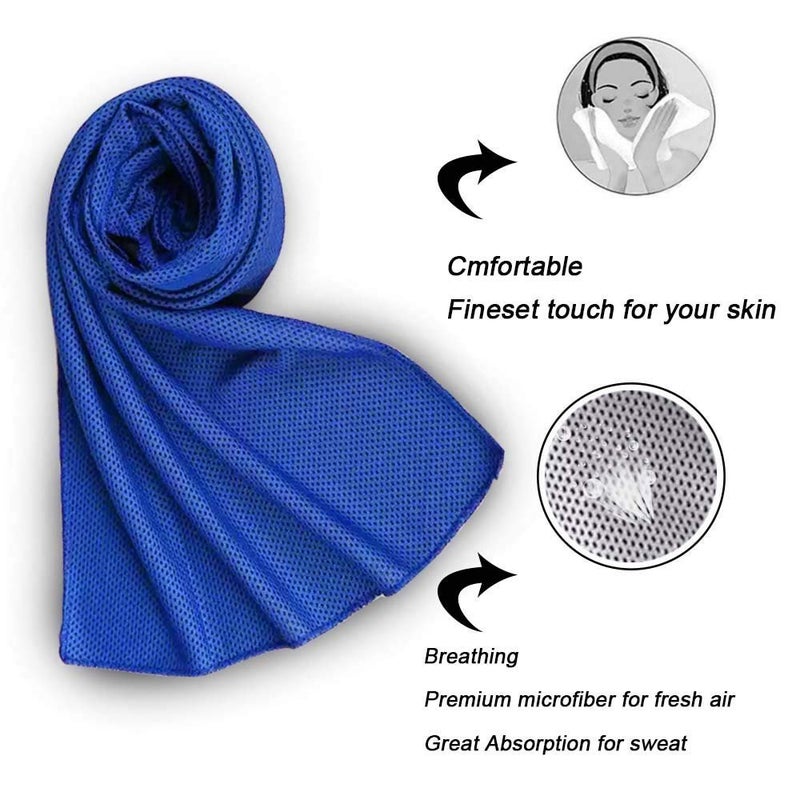 Tuzech Anti-Microbial Sports Cooling Towel Neck Wrap Instant Chilling for Sports Set of 2 - Image 3
