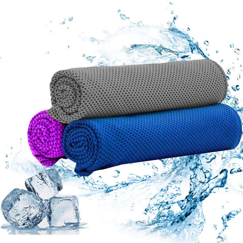Tuzech Anti-Microbial Sports Cooling Towel Neck Wrap Instant Chilling for Sports Set of 2 - Image 4
