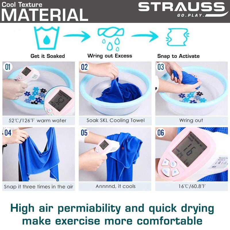 Tuzech Anti-Microbial Sports Cooling Towel Neck Wrap Instant Chilling for Sports Set of 2 - Image 5