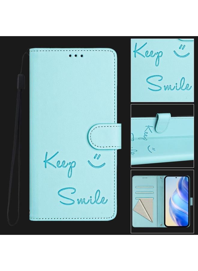اس-توب جراب لهاتف Redmi Note 10 4G / Note 10S جراب هاتف جلدي بنقش ابتسامة بتقنية RFID - Image 2