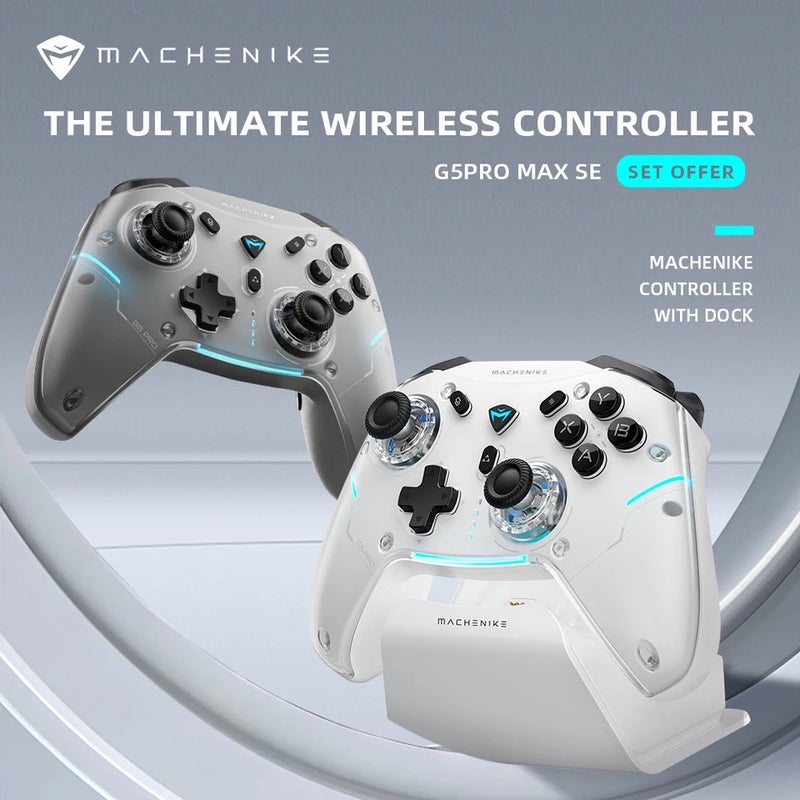 Machenike G5 Pro Max SE Wireless Gaming Controller with Charging Dock, Optional Hall Effect Joysticks and Triggers, RGB Light - Image 2