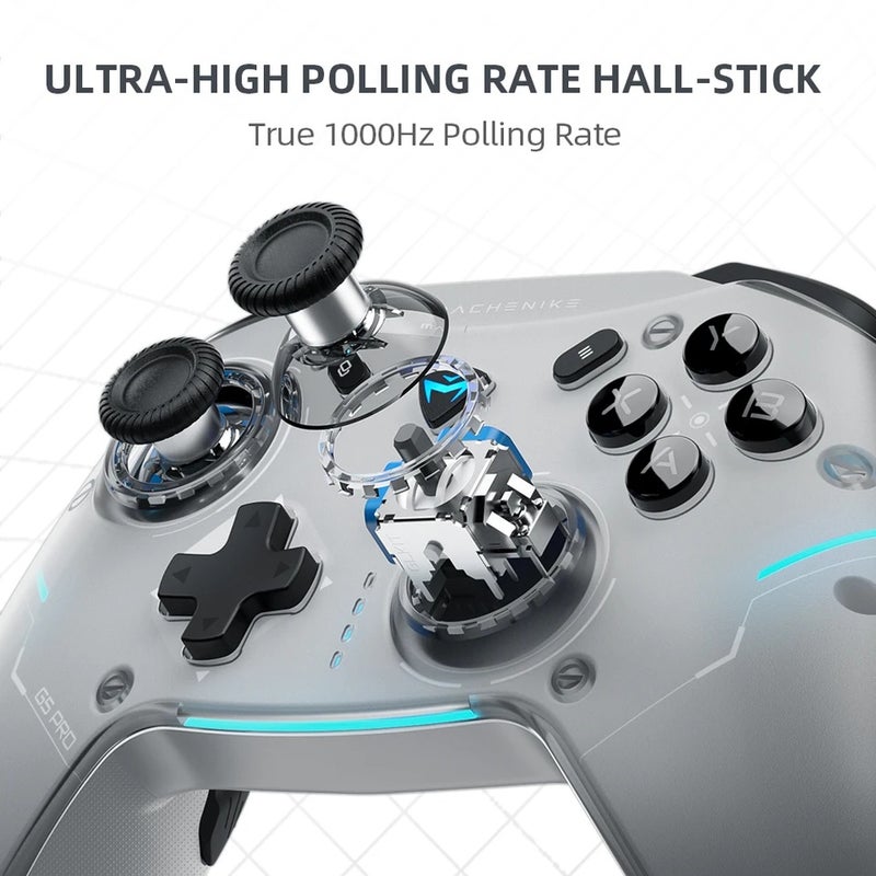 Machenike G5 Pro Max SE Wireless Gaming Controller with Charging Dock, Optional Hall Effect Joysticks and Triggers, RGB Light - Image 4