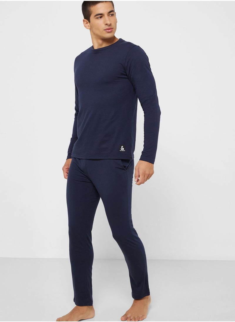 JACK & JONES - Essential Crew Neck T-Shirt & Pants Set - Image 1