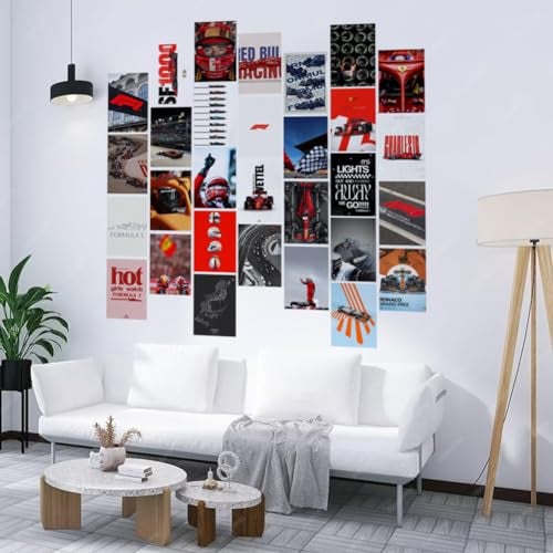 Kitty Cat® Paper Formula 1 Aesthetic Wall Collage Kit || 30 Unique Poster Set + Free Tape, 4x6in Each, Posters: Dorm, Hostel Essential, Aesthetic Room Decor (Formula 1) - Image 4