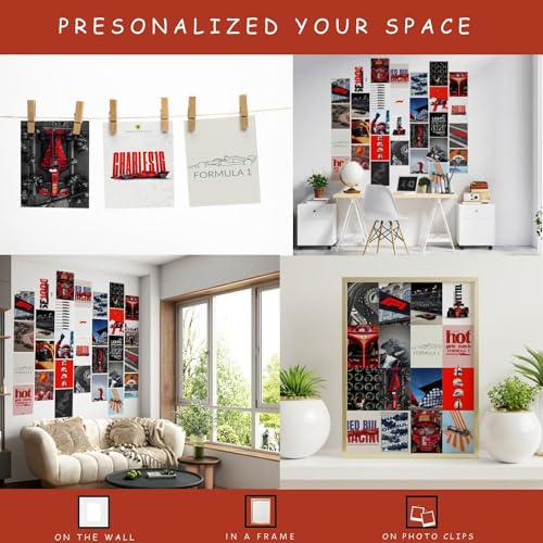 Kitty Cat® Paper Formula 1 Aesthetic Wall Collage Kit || 30 Unique Poster Set + Free Tape, 4x6in Each, Posters: Dorm, Hostel Essential, Aesthetic Room Decor (Formula 1) - Image 3