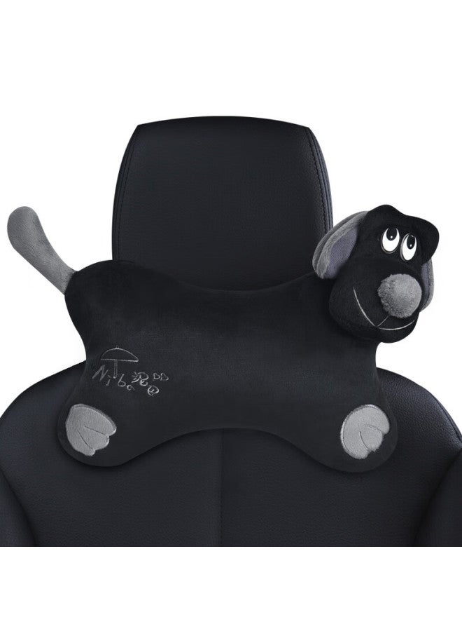 Icaroom Car Headrest Neck Pillow Hollow Cotton Neck Pillow Cartoon Car Pillow Nb-101kt-b Deep Space Black - Image 1