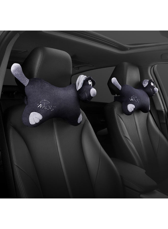 Icaroom Car Headrest Neck Pillow Hollow Cotton Neck Pillow Cartoon Car Pillow Nb-101kt-b Deep Space Black - Image 2