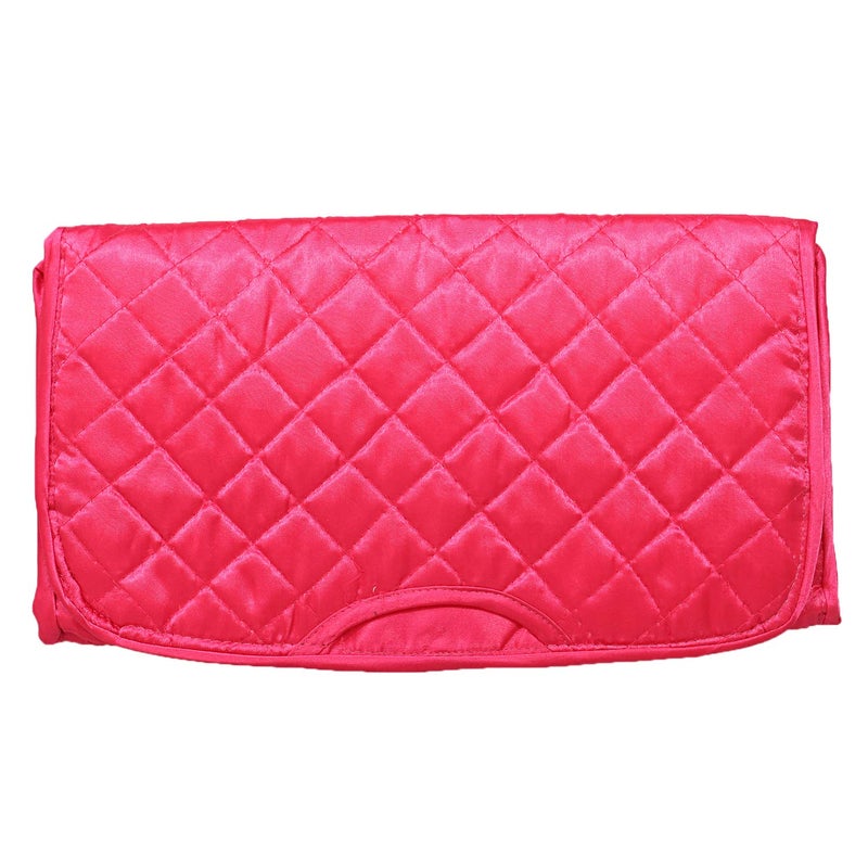 Kuber Industries Satin Make Up Wall Hanging Organizer, Pink - Image 3