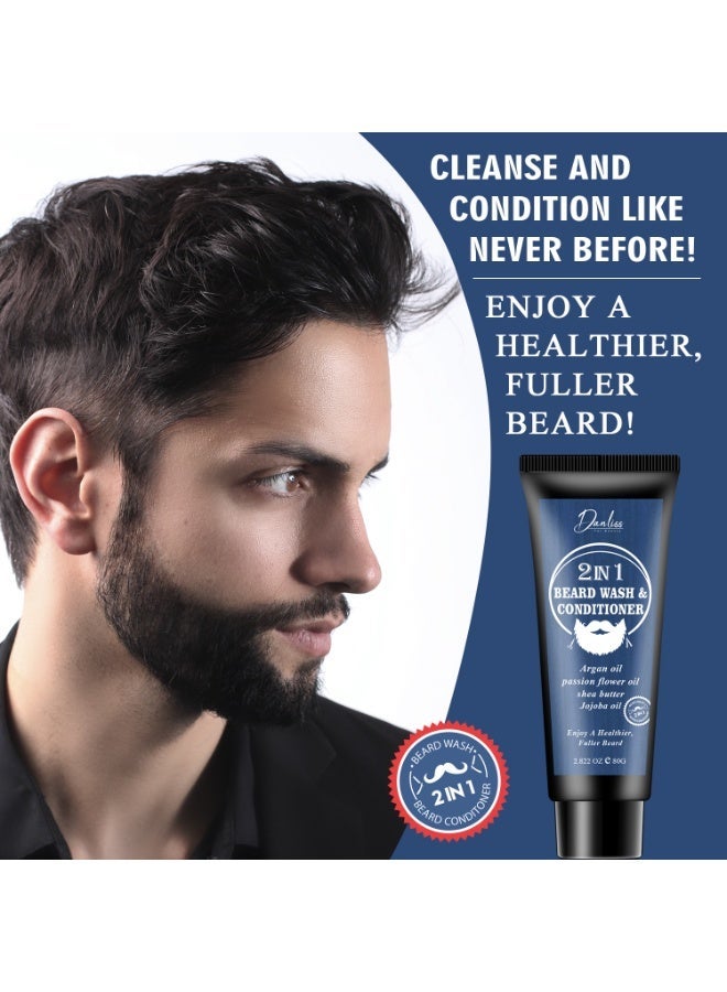 danliss Natural Gentle Men's Beard And Hair 2 In 1 Conditioner Moisturizes Hair 80G - Image 3