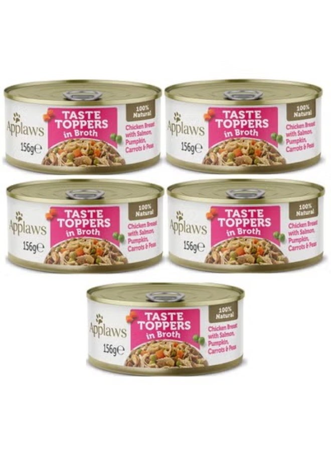 Taste Topper Broth Chicken With Salmon Mix With Dry Food For Dogs 156g