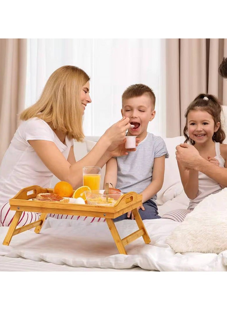 ماركة غير محددة تربيزة خشب متعددة الاستخدام – حجم كبير 60×40 سم – قابلة للطي – للأكل، اللاب توب، والمذاكرة – مستوردة بجودة عالية  - Image 2