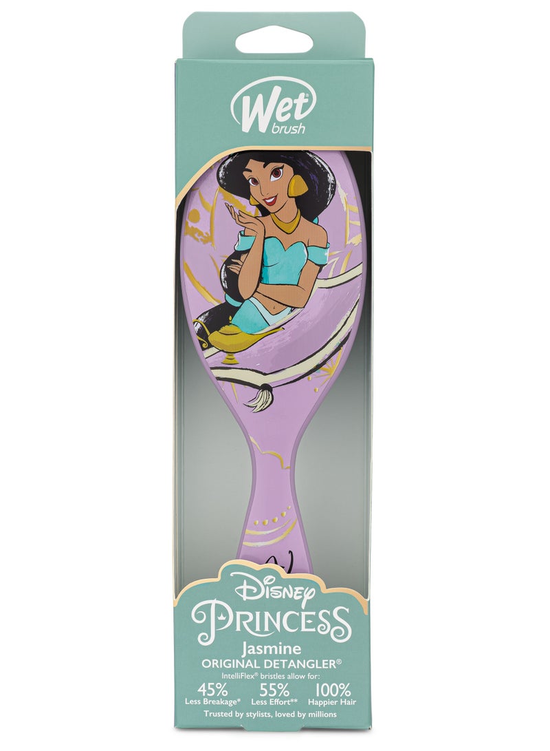 Wet Brush Wet Brush Disney Princess Jasmine Detangling Hair Brush – IntelliFlex Bristles for Pain-Free Detangling – Reduces Breakage & Tangles – For Wet & Dry Hair, All Hair Types - Image 1
