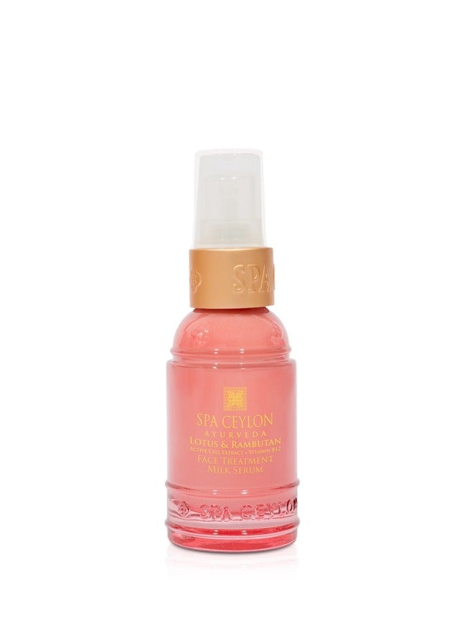SPA CEYLON Lotus & Rambutan Face Treatment Milk Serum | Skin Repair Serum for Sensitive Skin | Renewing Skin Serum | 30ml - Image 1