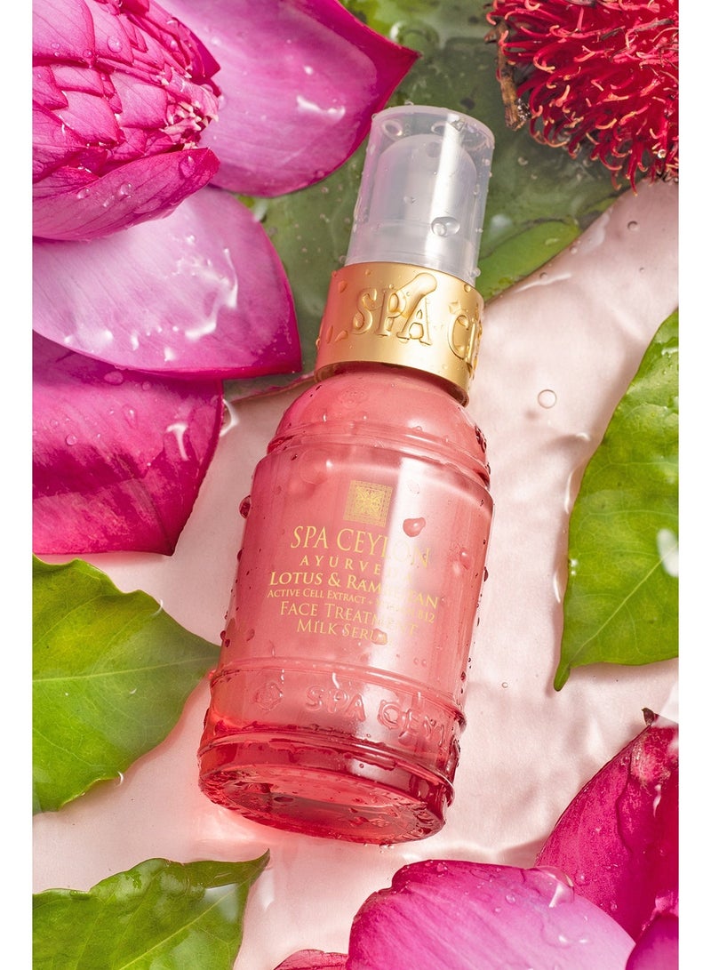 SPA CEYLON Lotus & Rambutan Face Treatment Milk Serum | Skin Repair Serum for Sensitive Skin | Renewing Skin Serum | 30ml - Image 4