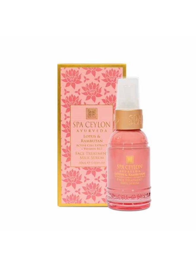 SPA CEYLON Lotus & Rambutan Face Treatment Milk Serum | Skin Repair Serum for Sensitive Skin | Renewing Skin Serum | 30ml - Image 2