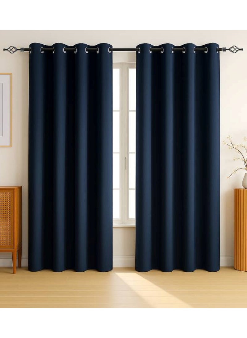 MAXQON Heavy Duty Extendable Curtain Rod 2 Meter Adjustable Sturdy Steel Black  - Image 4