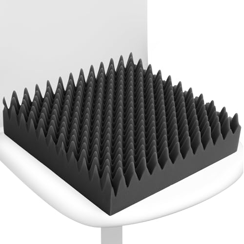 Geiserailie 1 Pcs Egg Foam Pad Eggs Chair Cushion to Relieve Back Foam Seat Cushion Chair Accessories Pad for Office Recliner Wheelchair Home Car 18 x 16 x 4 Inches EggShapedBlack Gray - Image 1