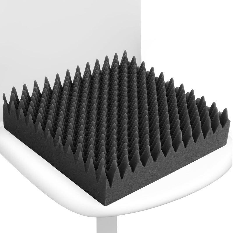 Geiserailie 1 Pcs Egg Foam Pad Eggs Chair Cushion to Relieve Back Foam Seat Cushion Chair Accessories Pad for Office Recliner Wheelchair Home Car 18 x 16 x 4 Inches EggShapedBlack Gray - Image 2