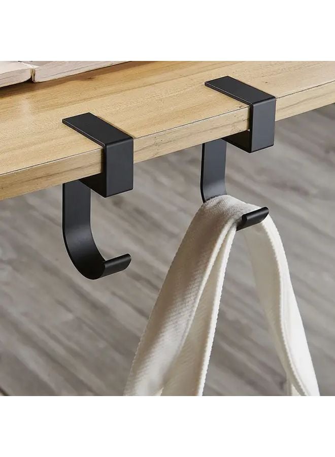 Gray S Shape Desk Hook No Drill Table Side Bag Hanger Easy Install For Home Office - Image 2