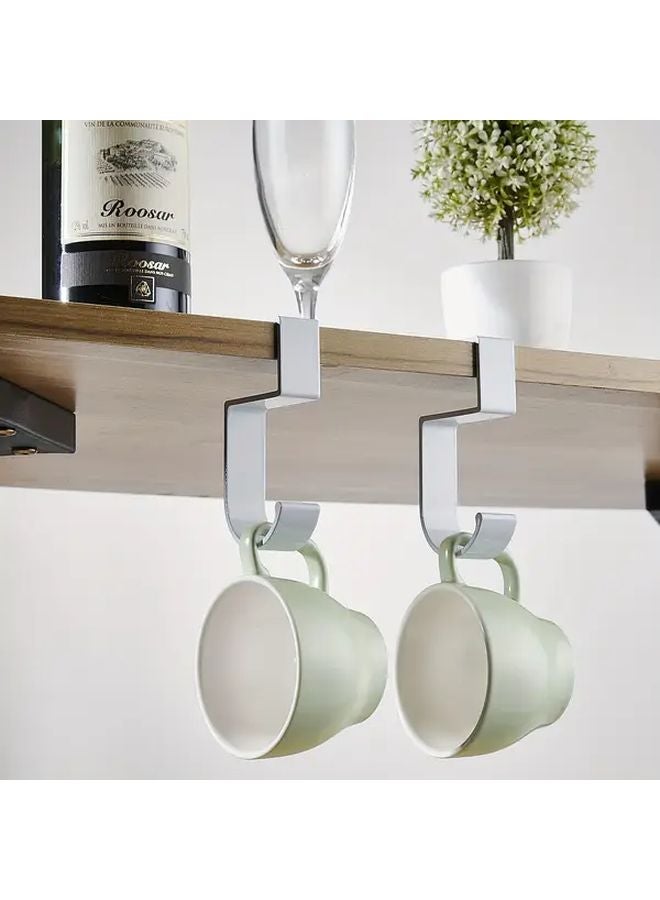 Gray S Shape Desk Hook No Drill Table Side Bag Hanger Easy Install For Home Office - Image 3