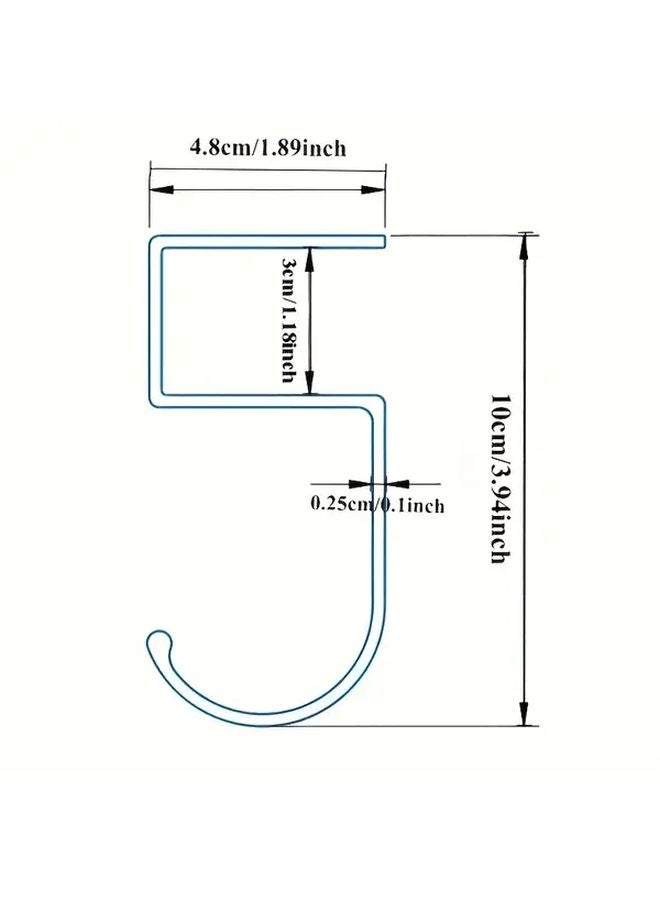 Gray S Shape Desk Hook No Drill Table Side Bag Hanger Easy Install For Home Office - Image 5