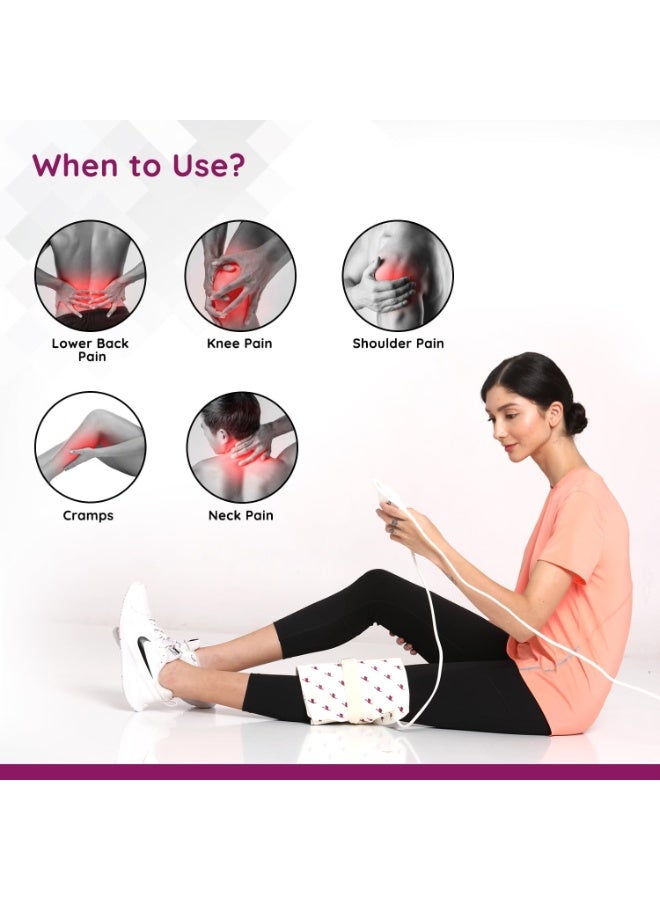 فلامنكو حزام التدفئة العظمي Flamingo HC 1002 (مقاس X-Large) - دعم كهربائي لتخفيف الآلام مع ضمان لمدة عام - Image 4