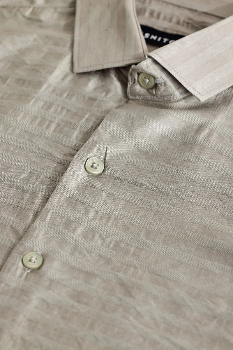 SNITCH Sage Textured Slim Fit Shirt