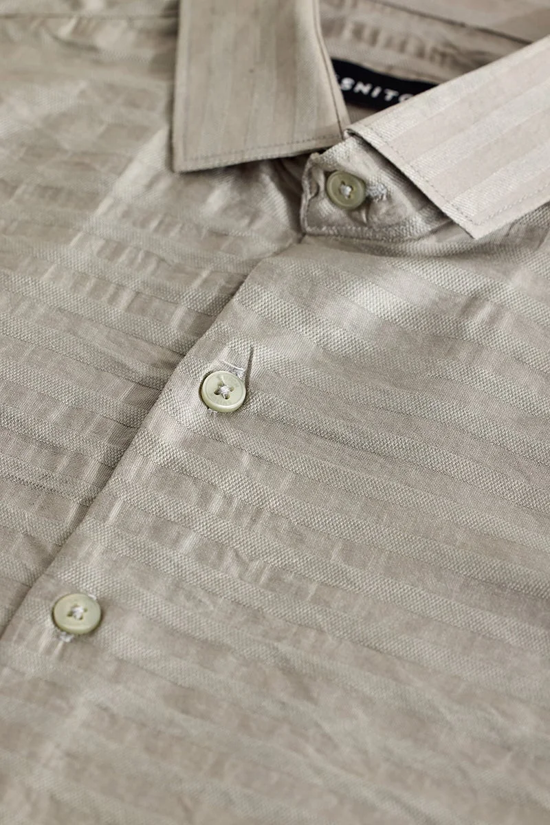 SNITCH Sage Textured Slim Fit Shirt