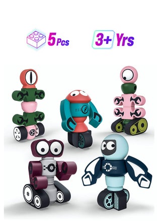 5Pcs Magnetic Robots, Magnetic Blocks Set for Kids with Storage Box, Stacking Robots Toy Educational Playset for Boys and Girls Ages 3 to 6 - pzsku/Z7C6F13BB07A57A2B52AFZ/45/1749118953/4a3d2b57-4ee9-4719-9c0d-2ea0768abf85