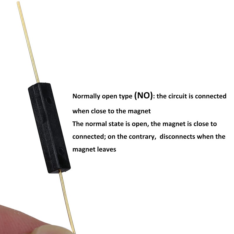 DIYhz Reed Switch GPS-14A 14mm Plastic Anti-Interference Normally Open Magnetic Control Switch 10PCS - Image 5