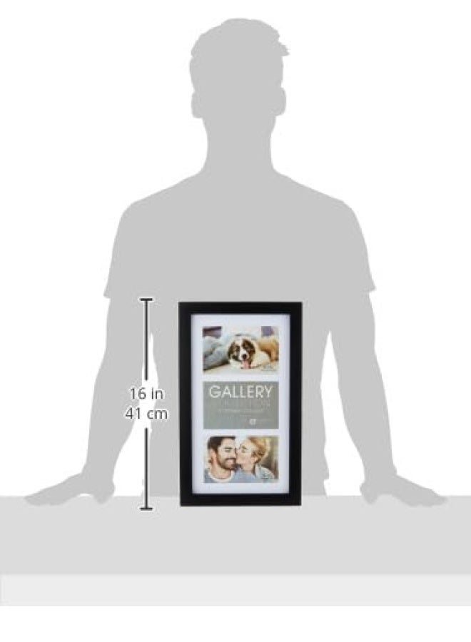 Malden 4X6 3-Opening Matted Collage Picture Frame - Displays Three 4X6 Pictures - Black  - Image 3