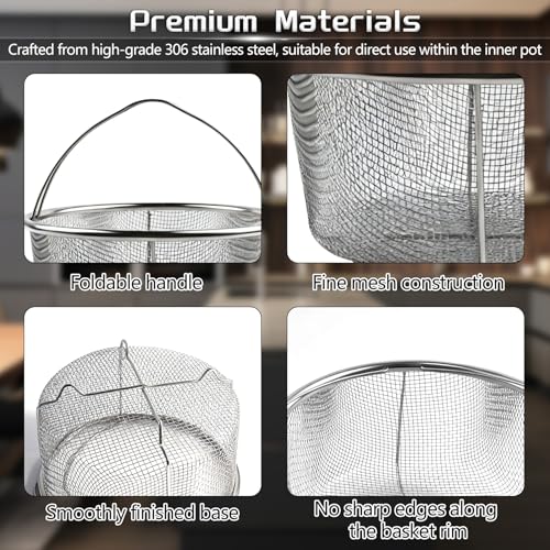 KMHGD 6 Quart Stainless Steel Inner Pot, Compatible with Instant Pot 6 Quart Certain Models, 0 coating, Includes 1 6 QT Inner Pot and 1 Steamer Basket.3 Year Warranty.Not Compatible With CrockPot. - Image 5