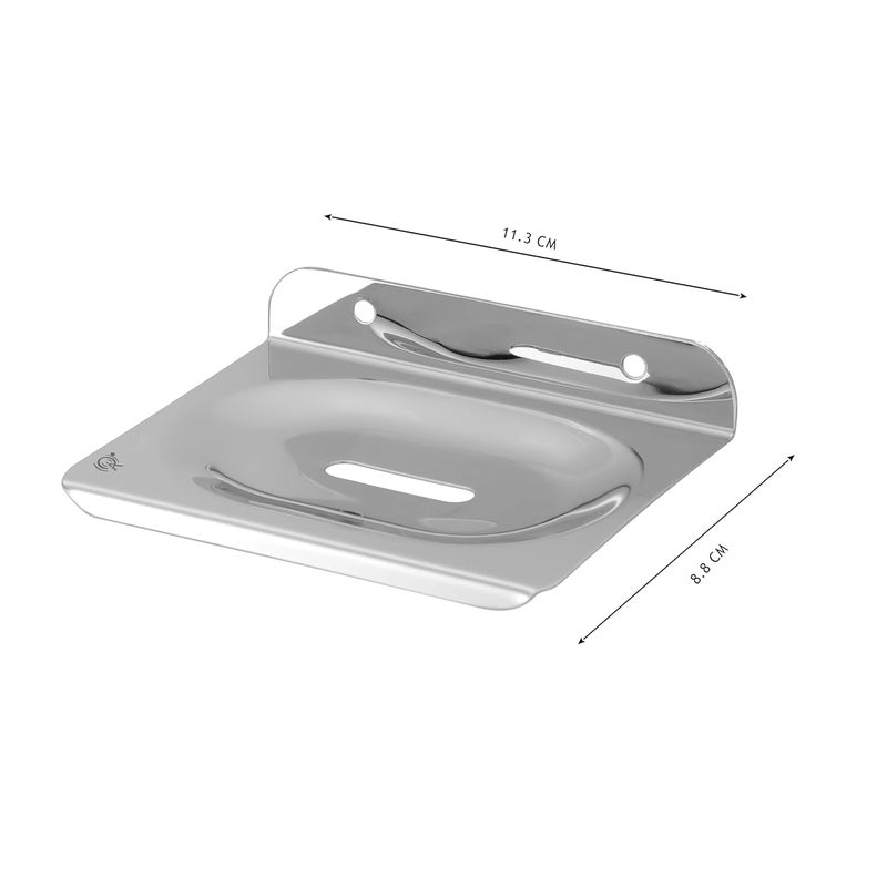 Raxon Innovation Stainless Steel Bathroom Soap HolderSoap StandSoap Dish for BathroomBathroom Accessories Multicolor Double Silver PS1 SOAPDISH - Image 3