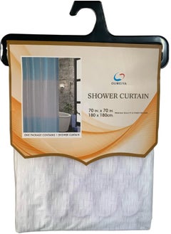 Generic Shower Curtain 180x180 cm, Water Proof, Plaid (White) 