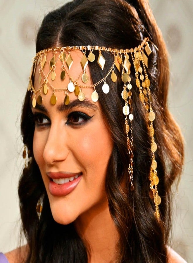 Kilshye سلسلة رأس كيلشاي الذهبية مع خيوط لامعة وزخارف للنساء، إكسسوار رأس لمهرجانات الأزياء - Image 5