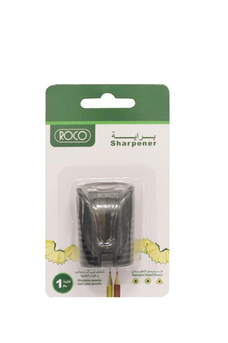 روكو مبراة جيب ذات فتحة واحدة باللون الأسود