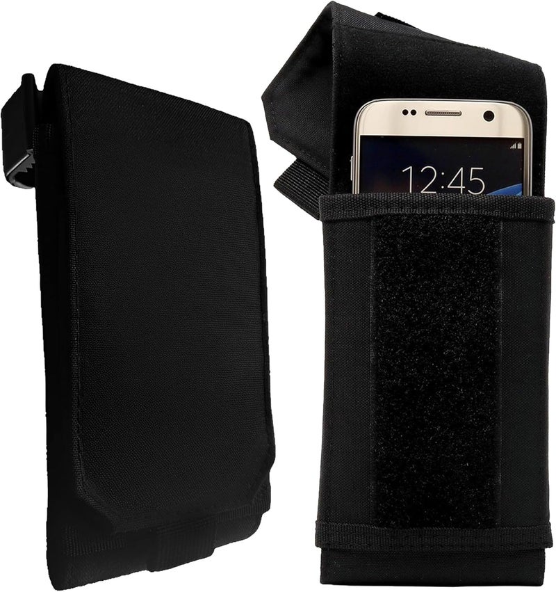 Clakit Phone Holster with Clip - Hook Loop Nylon Cellphone Holster Compact Pouch, Backpack Shoulder Strap Accessory - Multifunctional StrapPack Pouches for Hikers, Travelers & Commuters - Image 1