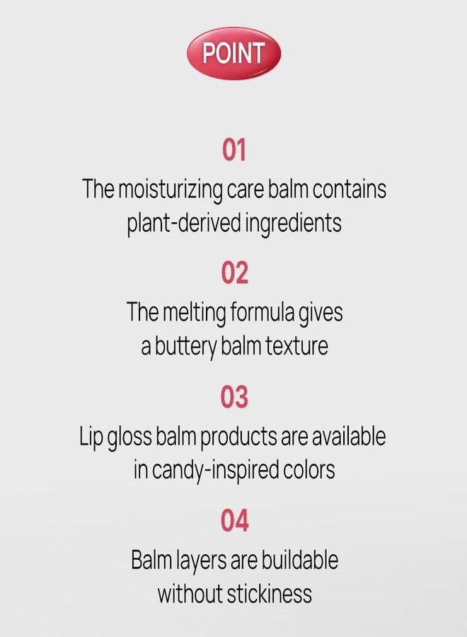 بلسم YNM Candy Gloss 3 غ (10 ألوان داكنة برقوقية، 3 غ) (+9 ألوان) - منتج تجميل كوري، ملون، بلسم أحمر شفاه ملون، لامع، مرطب، كوري، شفاه هلامية، غير لزج ويدوم طويلاً - Image 4