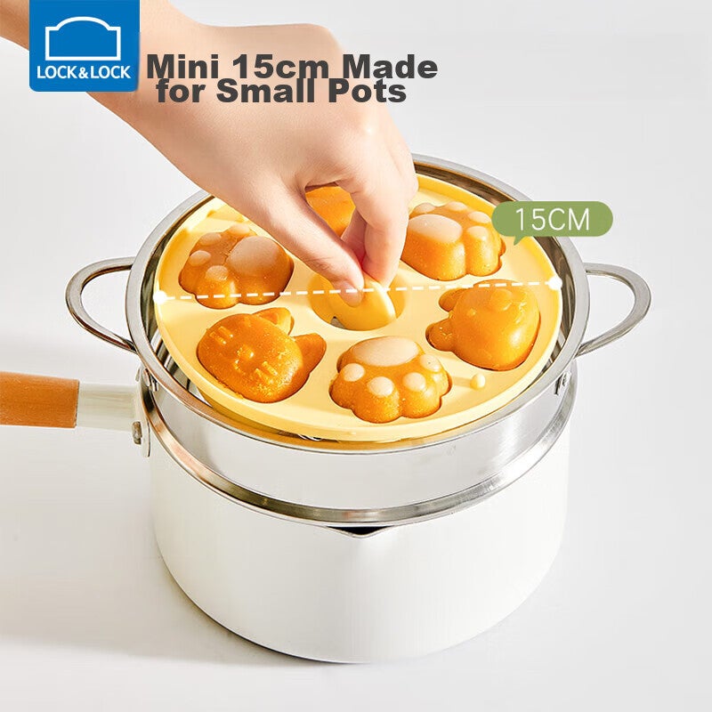 JD Jing Zao قالب طعام الأطفال LOCK&LOCK، قالب كعكة بخار للأطفال، قالب مخلب قطة سيليكون، أداة بخار لكعك الأرز، قالب تشكيل كعك الأرز للأطفال - Image 3