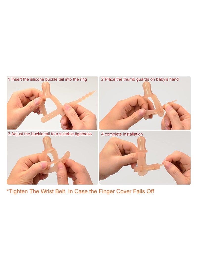 RTYY واقي إصبع سيليكون لمنع مص الإبهام، واقي إصبع سيليكون قابل للتعديل لمنع مص الإبهام، مجموعة علاج مص الإبهام من السيليكون - Image 5