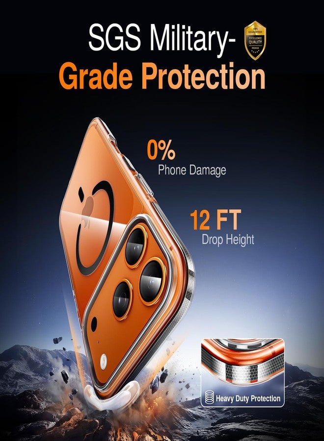 SMARTDEVIL Magnetic MagSafe Black Case for iPhone 17 Pro Max, Strong Magnetic Clear Shockproof Cover with 2 Screen Protectors, Ultra-Slim Anti-Yellowing Phone Case - Image 2