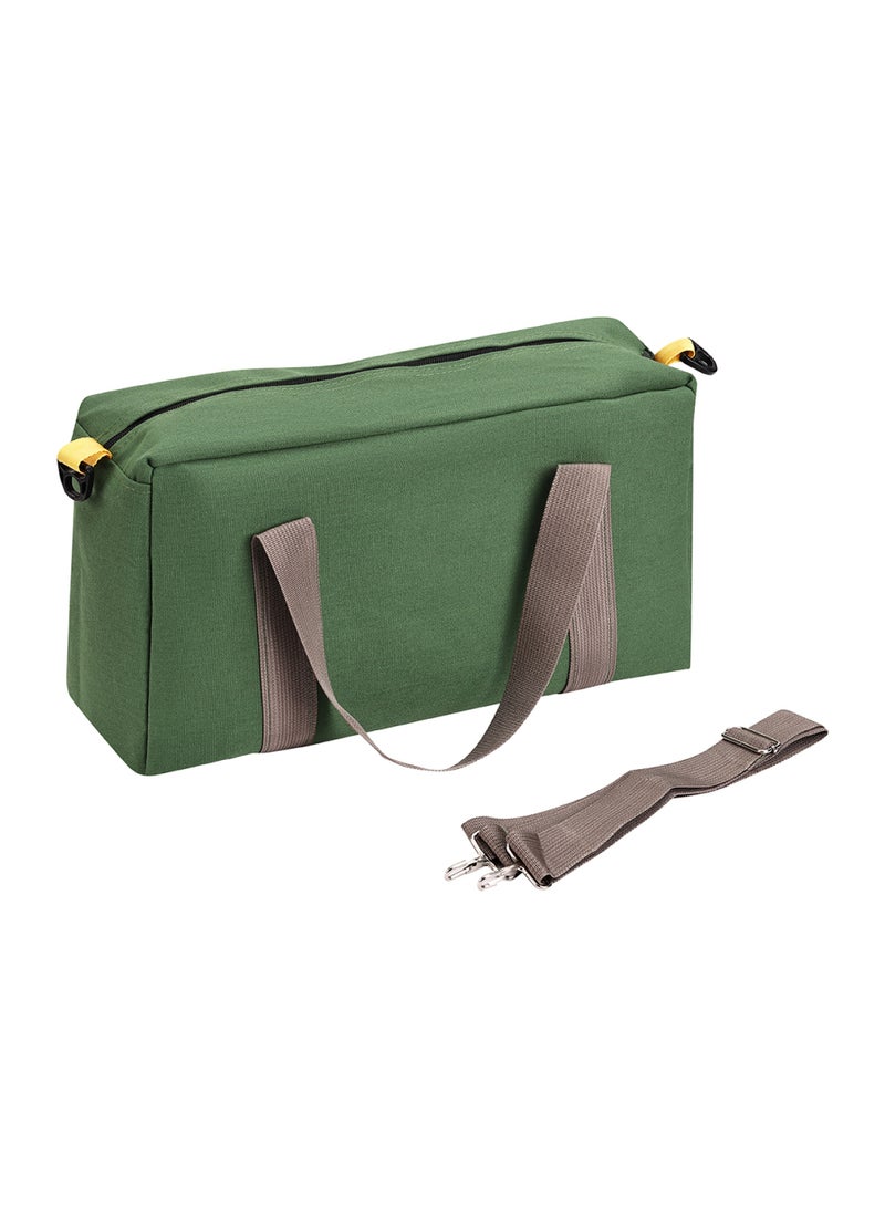 LAWAZIM Tool Bag Thickened Wear-Resistant Large Capacity Canvas Bag - 20 inch Army Green - Tool Bag with Zippered Top, Adjustable Strap, and Durable Handles - Ideal for Home, Workshop, and Outdoor Use - Image 1