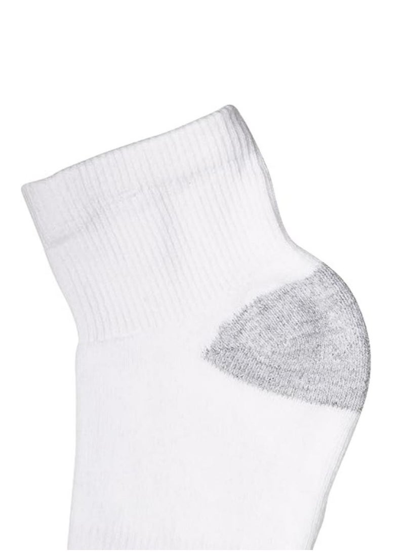 DUNISO 6 Pack Men's Quarter Socks, Short Socks, Running Ankle Socks, Breathable Socks Suitable For Work, Home (White) - Image 4
