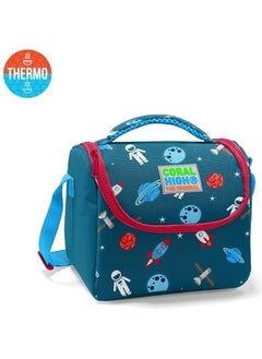 CORAL HIGH Kids Indigo Red Space Patterned Thermo Lunchbox 11815  - Image 1