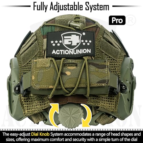 ACTIONUNION Airsoft Helmet Pro Set PJ Type Tactical Paintball Helmet (Olive Drab Set) - Image 2