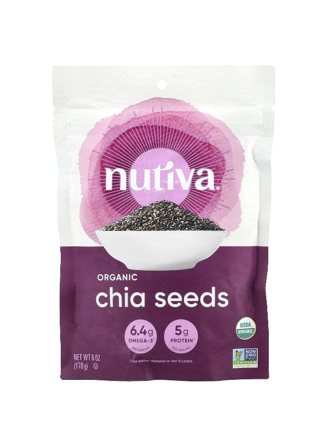 Nutiva, Organic Chia Seeds, 6 oz (170 g) - Image 1