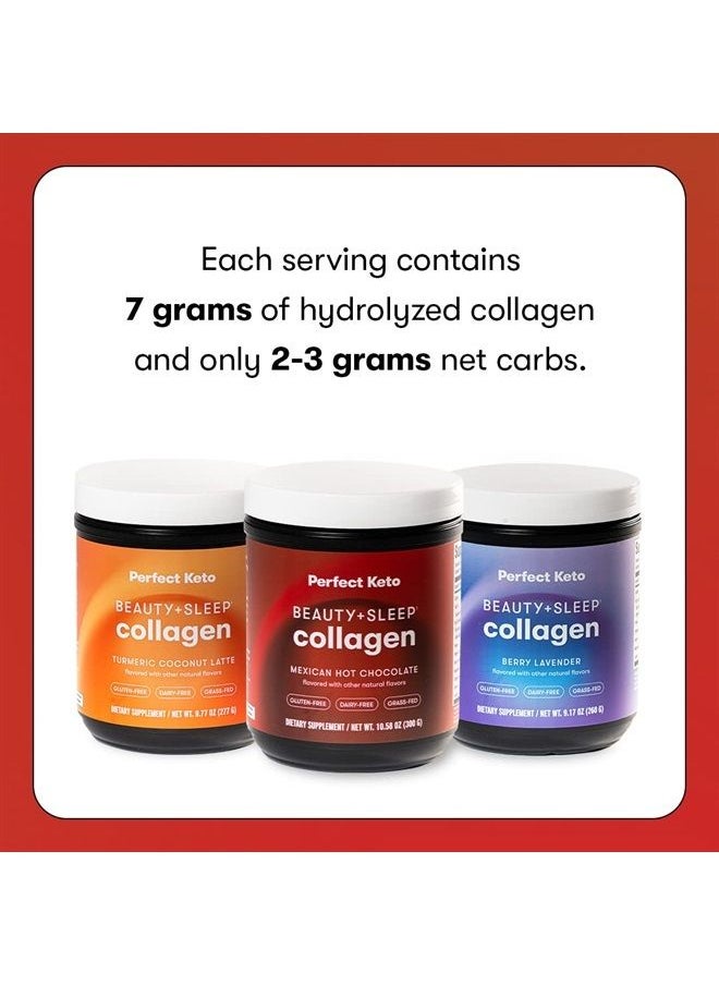 Perfect Keto Beauty+Sleep Collagen Powder | Keto-Friendly Grassfed Collagen Peptides Protein Powder for Sleep and Stress Relief– Mexican Hot Chocolate  - Image 4