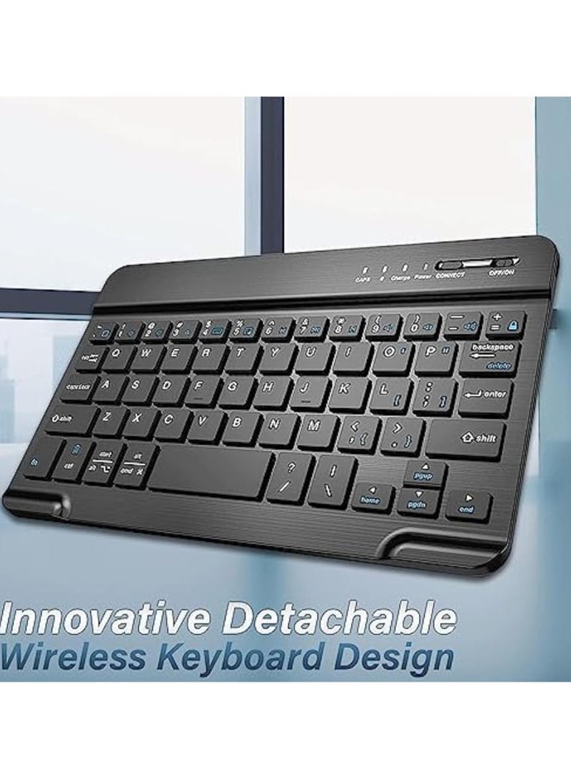 حافظة لوحة المفاتيح متوافقة مع لينوفو تاب ام 9 2023 الإصدار 9.0 اللوحي (تب-310 فو / تب-310 إكس يو) ، غطاء حامل بو سليم مع لوحة مفاتيح بلوتوث لاسلكية قابلة للفصل مغناطيسيا - Image 3