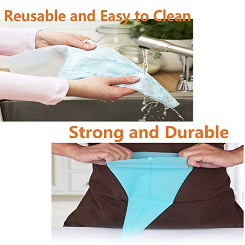 Bulfyss 23 Nozzles, 1 Coupler & 1 Reusable Silicone Icing Bag Kit for Cup Cake, Muffin, Cake Icing, Piping and Decoration (Total 25 Pieces with Storage Box) - Image 3