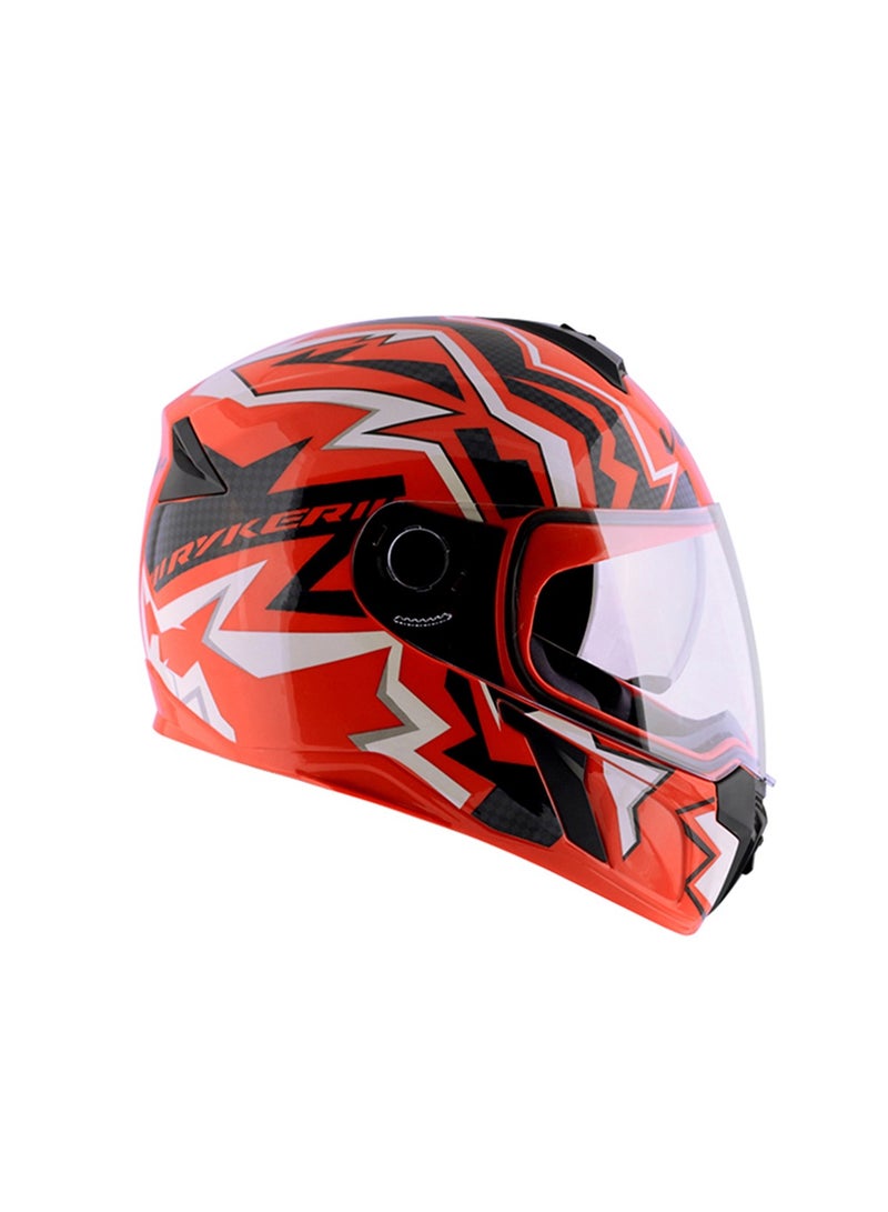 Vega Ryker D/V Elite Orange White Helmet - Image 4